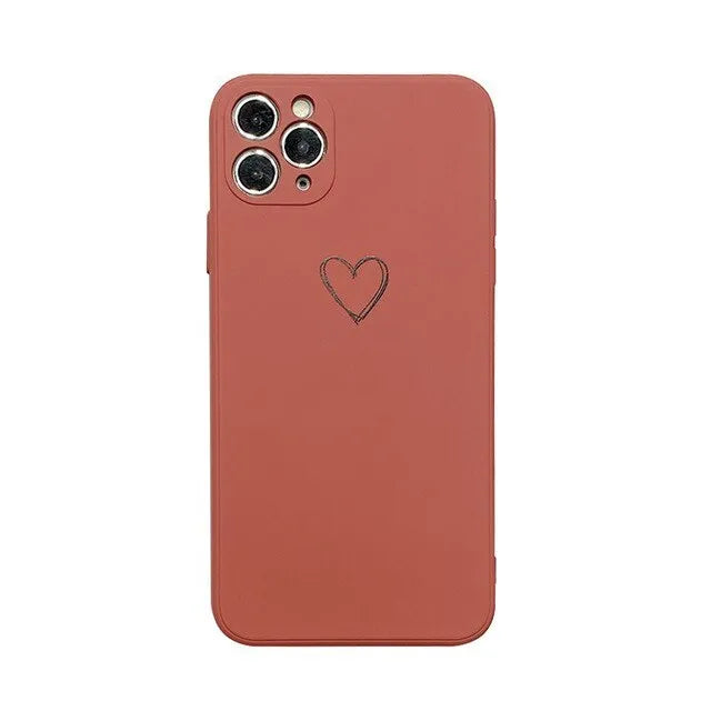 Silicone iPhone case in various colours showing back cover design for multiple models