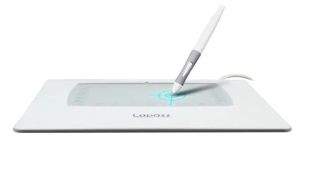 WP5540 white computer painting board USB graphics tablet with pen on a desk