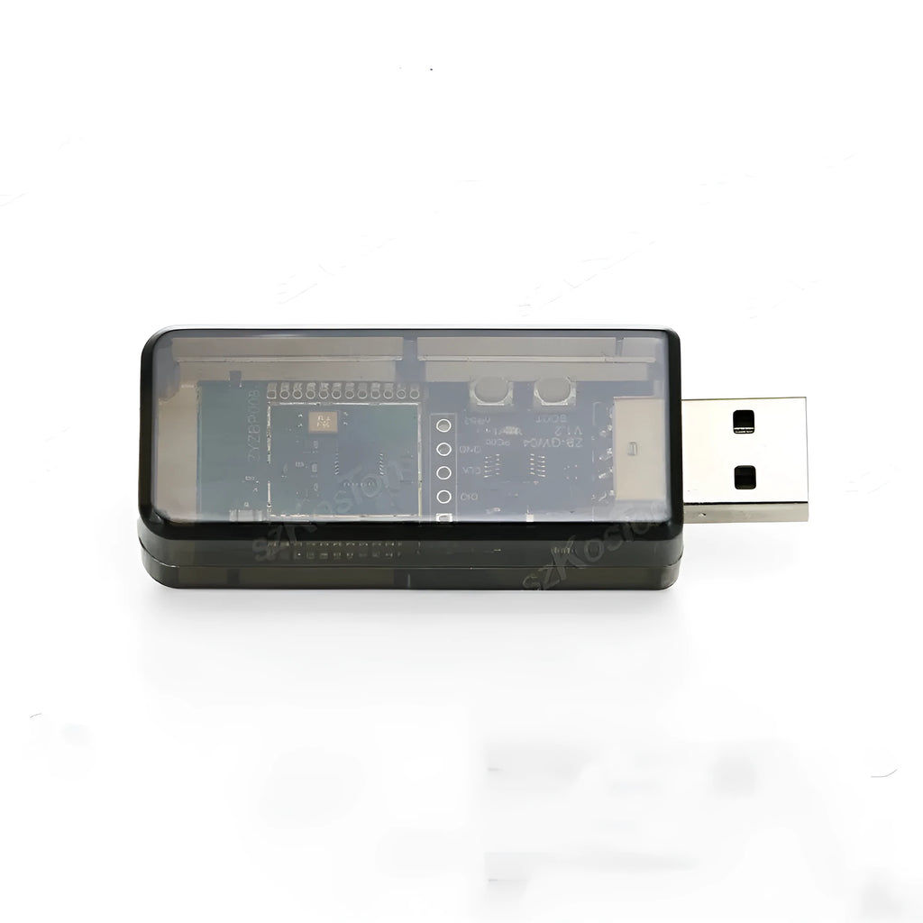 Silicon Labs EFR32MG21 Zigbee USB dongle with plastic shell for smart home gateways.