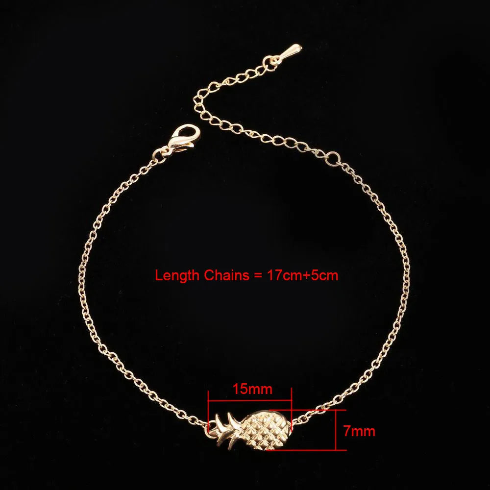 Women's gold and silver alloy pineapple bracelet from the XINGX jewellery series.