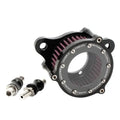 CNC aluminium retro motorcycle air filter with transparent glass panel for Harley Davidson Sportster