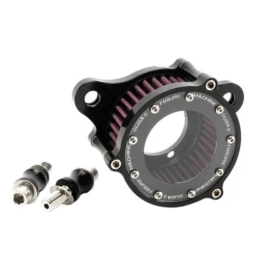 CNC aluminium retro motorcycle air filter with transparent glass panel for Harley Davidson Sportster