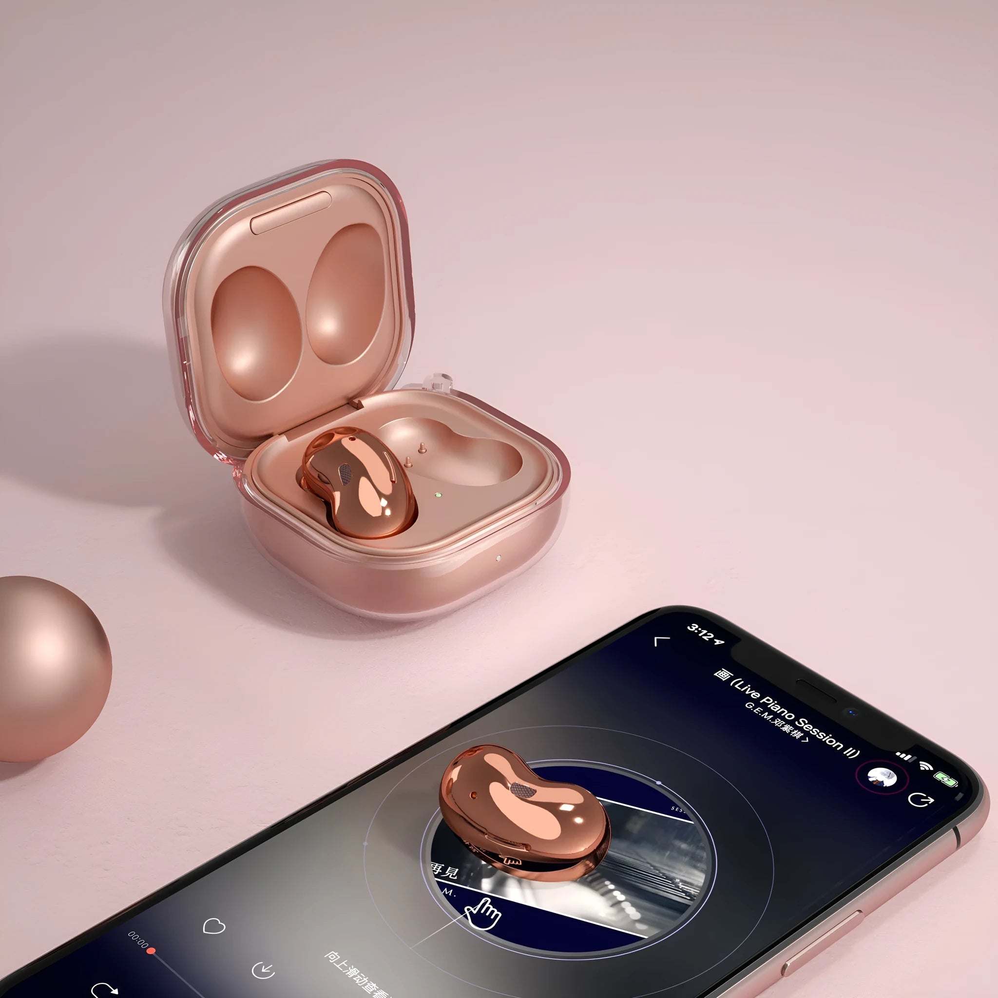 Bluetooth transparent clamshell ear case in translucent colours for DIY housing replacement
