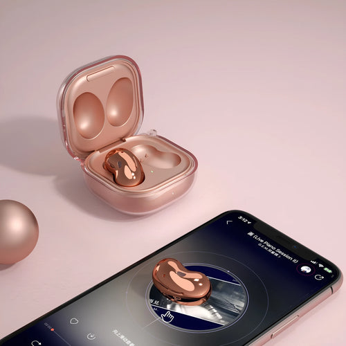 Bluetooth transparent clamshell ear case in translucent colours for DIY housing replacement