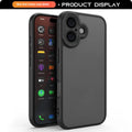 Black magnetic suction phone case for Apple iPhone 12 to 16 series with frosted skin finish