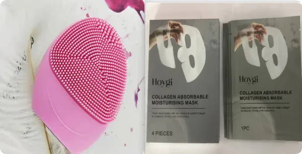 Bio Collagen true deep collagen overnight facial moisturising anti-aging mask with cleansing device in set colour