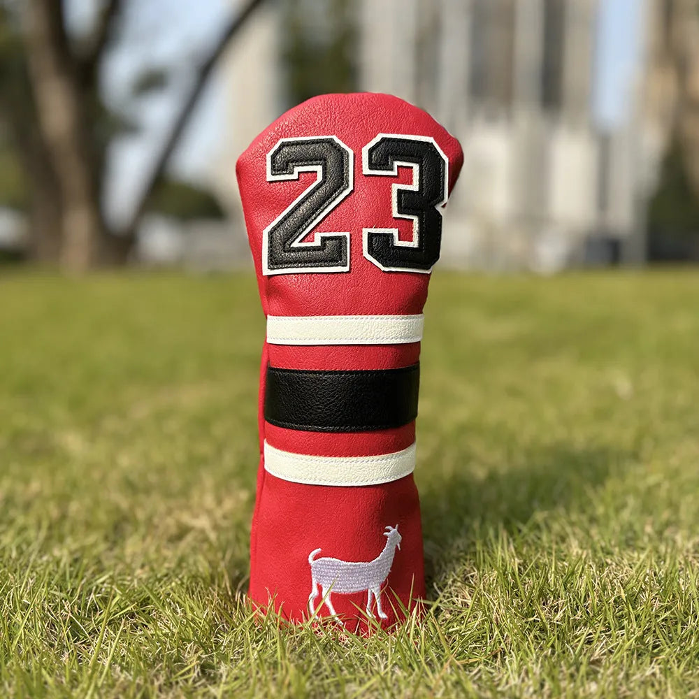 Ram Chicken Leg design golf club headcovers in PU material for Fairway Wood, Irons, and Putter.