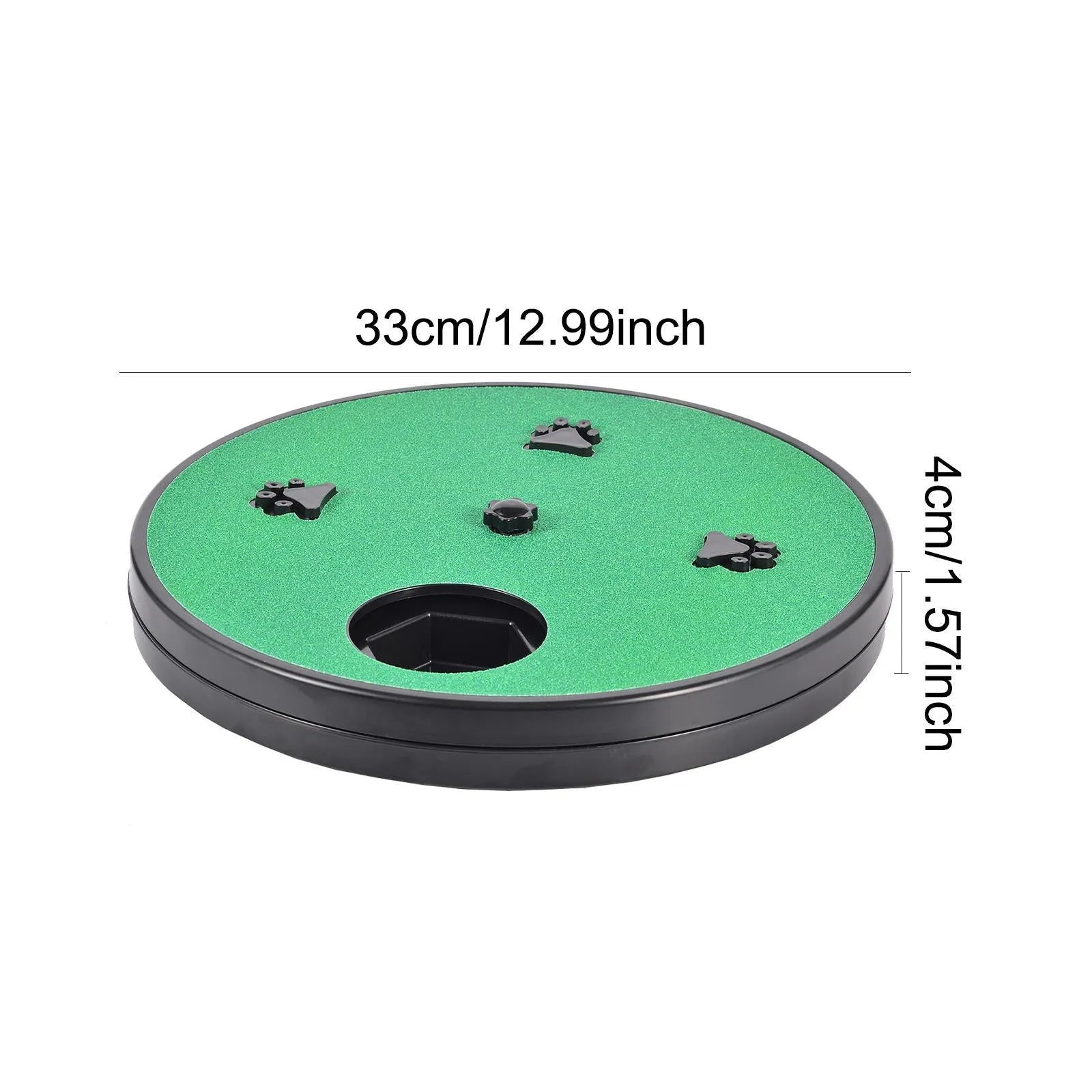 Dog nail grinder scratch pad with rotatable top, food compartments, and suction cup anti-slip base