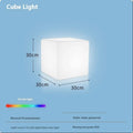 Modern square LED cube stool light for outdoor garden decoration with waterproof construction