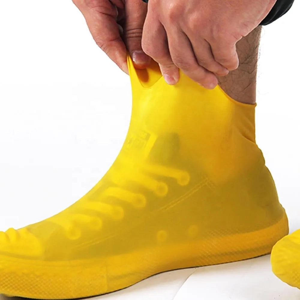 Silicone rain boots shoe covers in multiple colours for men and women hiking waterproof use