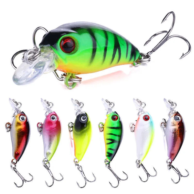 Rock Little Fat Man 4G steel bionic fishing lure in rainbow colour on white background