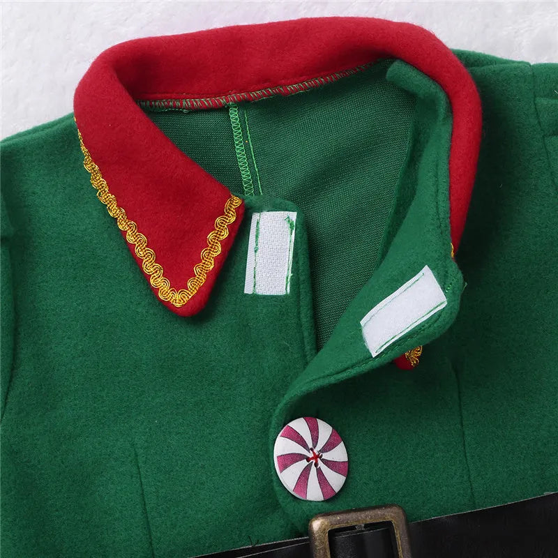 Unisex Christmas costume in polyester fibre, available in sizes 90-180cm for male and female wearers