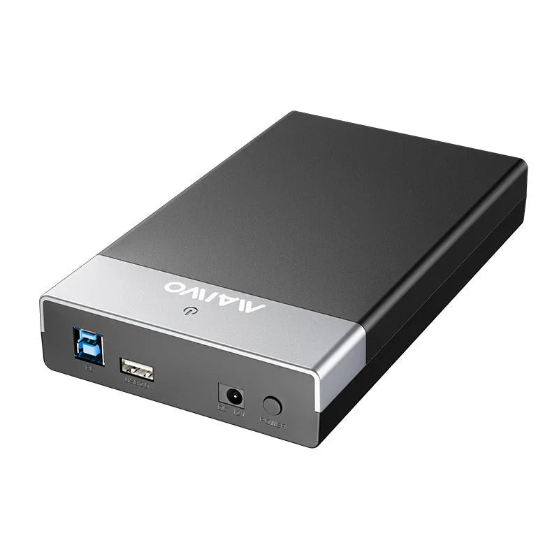 USB 3.0 SATA hard drive enclosure for 3.5-inch drives with slide cover design
