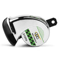 12V car and motorcycle horn with loud 110dB sound output in black ABS plastic