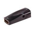 Black and white HDMI to VGA adapter converter showing compact dimensions