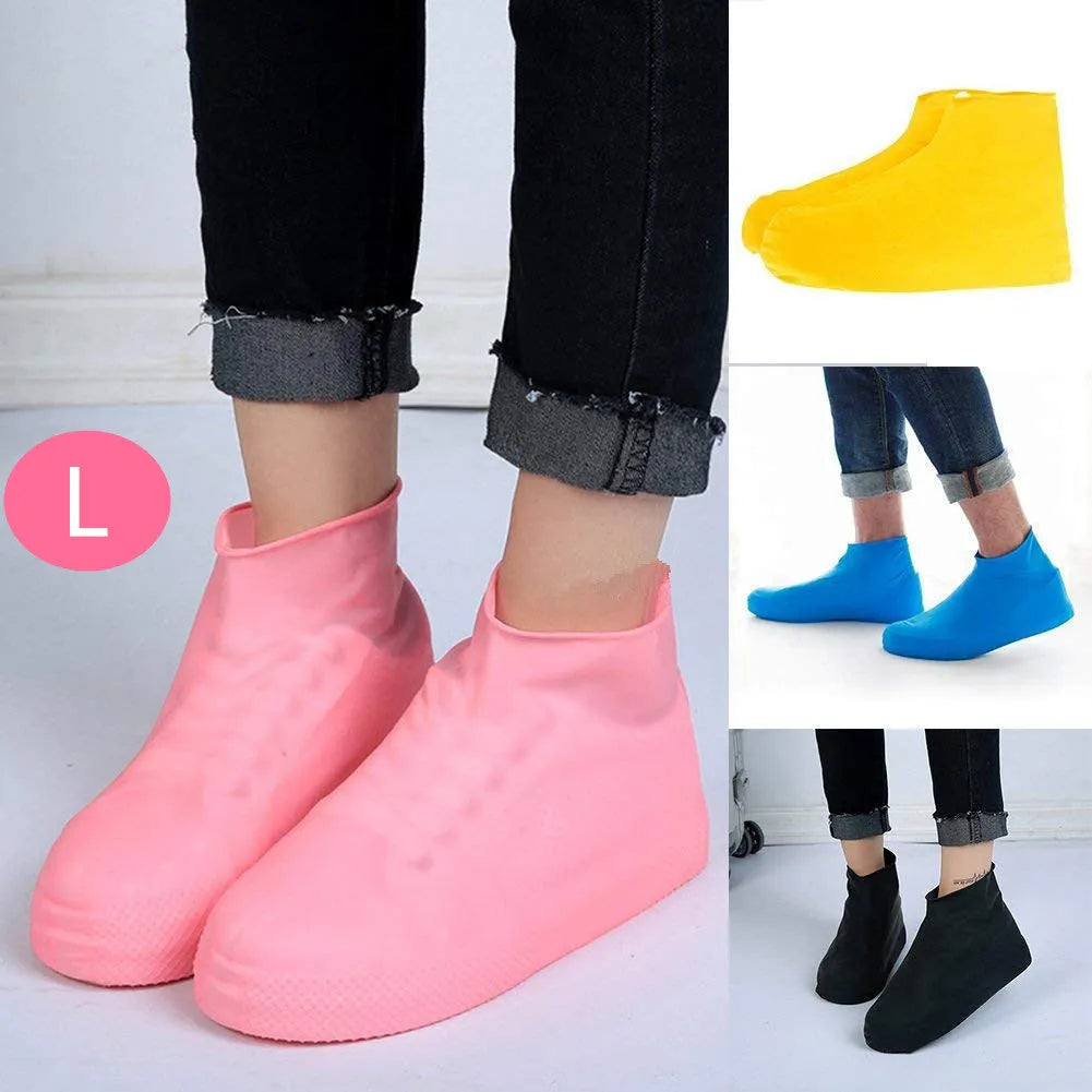 Silicone rain boots shoe covers in multiple colours for men and women hiking waterproof use