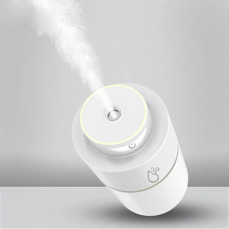 Car humidifier silver grey USB powered 200ml tank 70x148mm on car seat