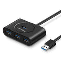 Black USB 3.0 extender adapter hub with USB cable, 300mb/s, multi-length option