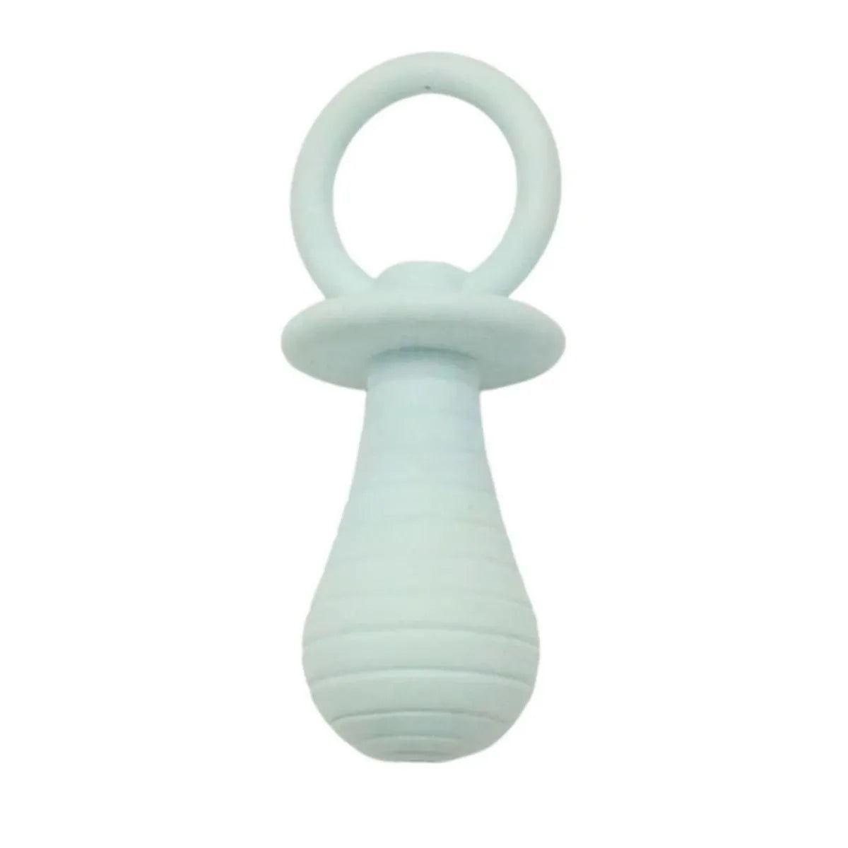 Four coloured pet pacifier rubber chew toys with squeakers for puppies and kittens