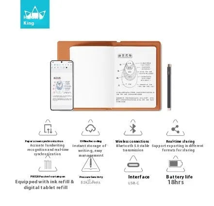Huion Note X10 Smart Digital Notepad in Elk Brown with passive pen and magnetic pencil case