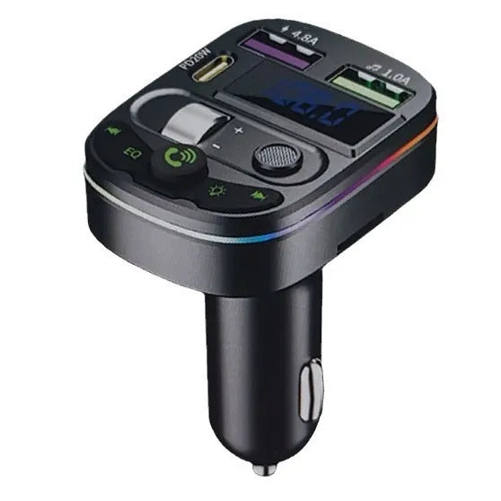 Q28 Bluetooth car receiver with MP3 playback, voltage display, and ABS plastic case