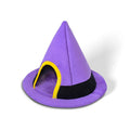 Purple Halloween witch hat shaped cat bed for pets, measuring 60cm by 45cm