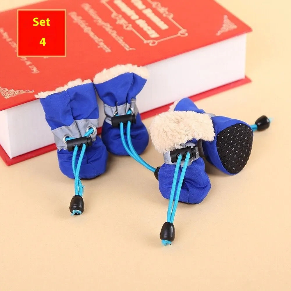 Breathable cloth dog shoes with soft soles available in multiple colours and seven size options