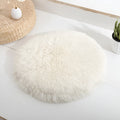 Round plush polyester pet mat for small dogs and cats, available in 40cm, 50cm and 60cm sizes and seven colours