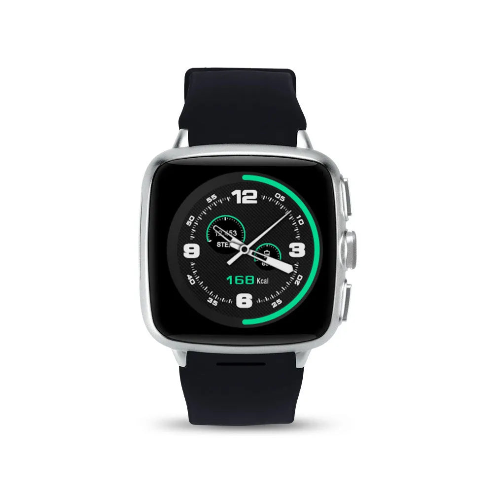 Z01 smart watch in black or white with a 1.54-inch touchscreen on a wrist.