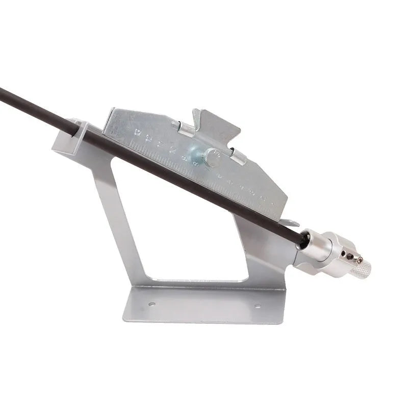 SPG Metal Stick Arrow Bonder stainless steel fletching jig in silver with arrow shaft
