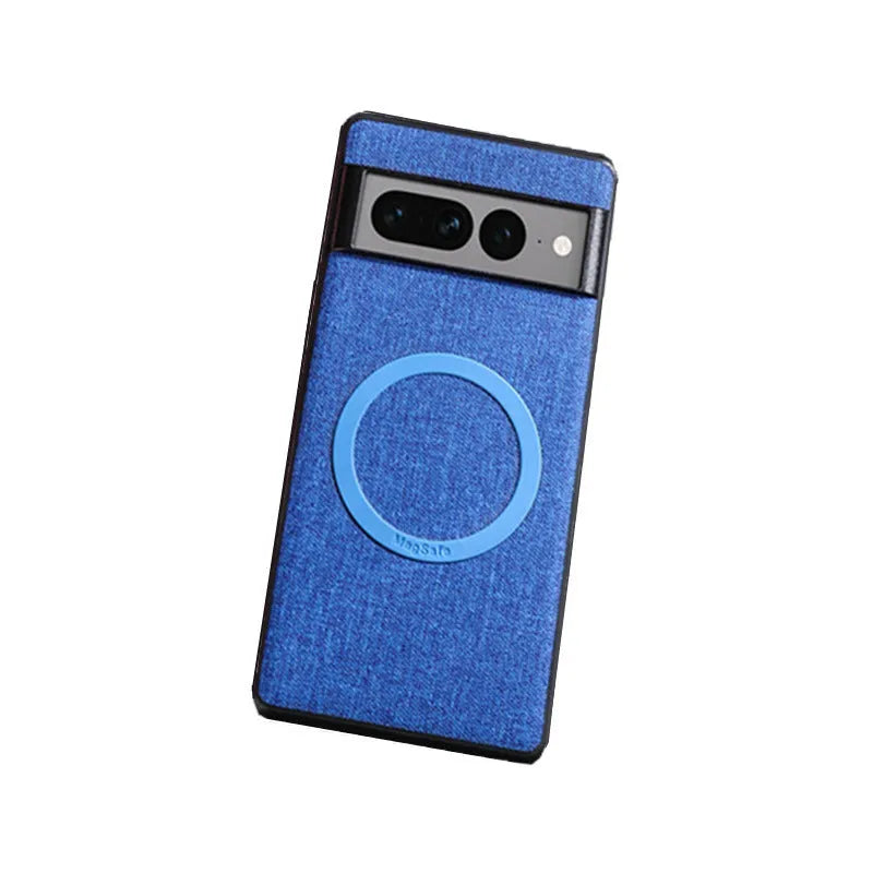 Google Pixel series PC magnetic phone case in black showing back cover and camera cutout