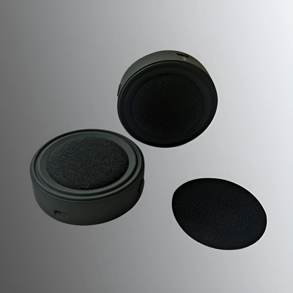 Waterproof Bluetooth helmet headset in black with bilateral stereo and battery display, head-mounted for motorcycle use