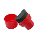 Hand-held car tyre polishing sponge brush 85x120mm with lid for waxing and oiling