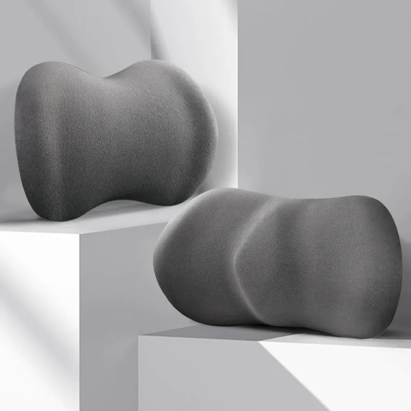 Car seat lumbar support and headrest cushion set in five colour options for driving comfort