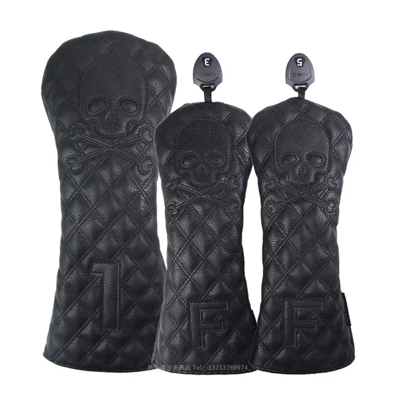 Black and white waterproof golf wooden pole protective cover for club protection
