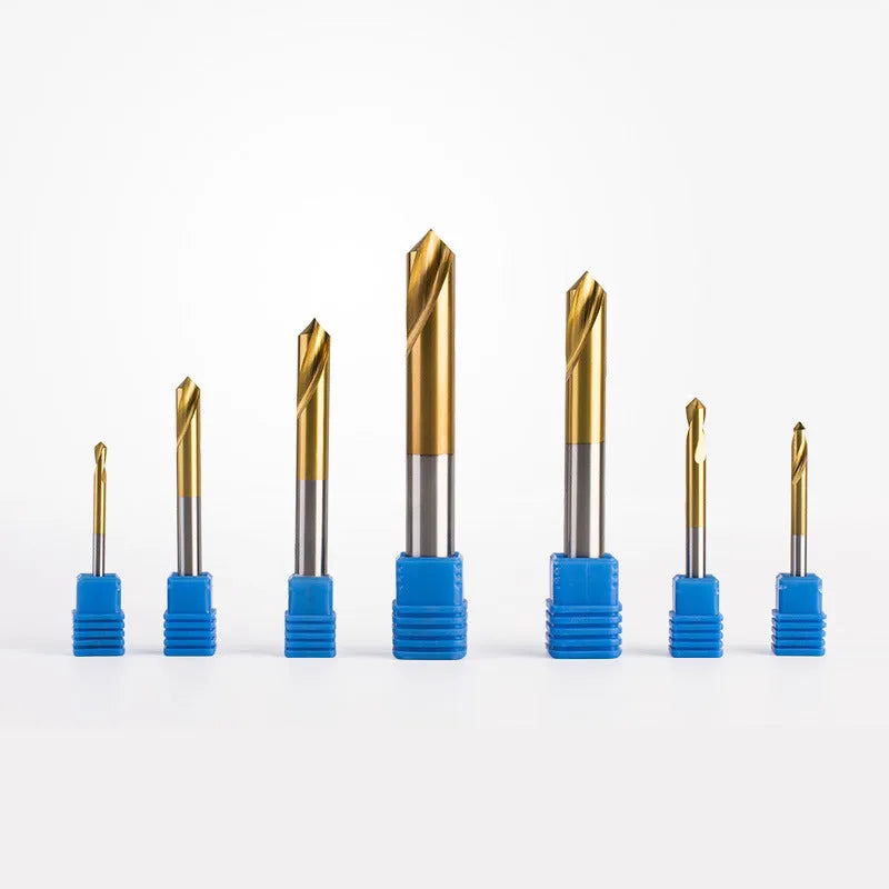 Cobalt HSS titanium coated spot drill with straight shank for metal spotting