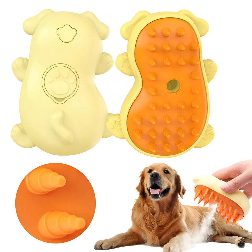 Cat Steamy Brush 3-in-1 steam spray comb for removing tangled and loose hair from cats and dogs, 11.5cm size