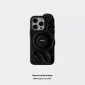 Leather iPhone case with full coverage protection in black, pink, or white colours showing Snake Year Limited Edition design
