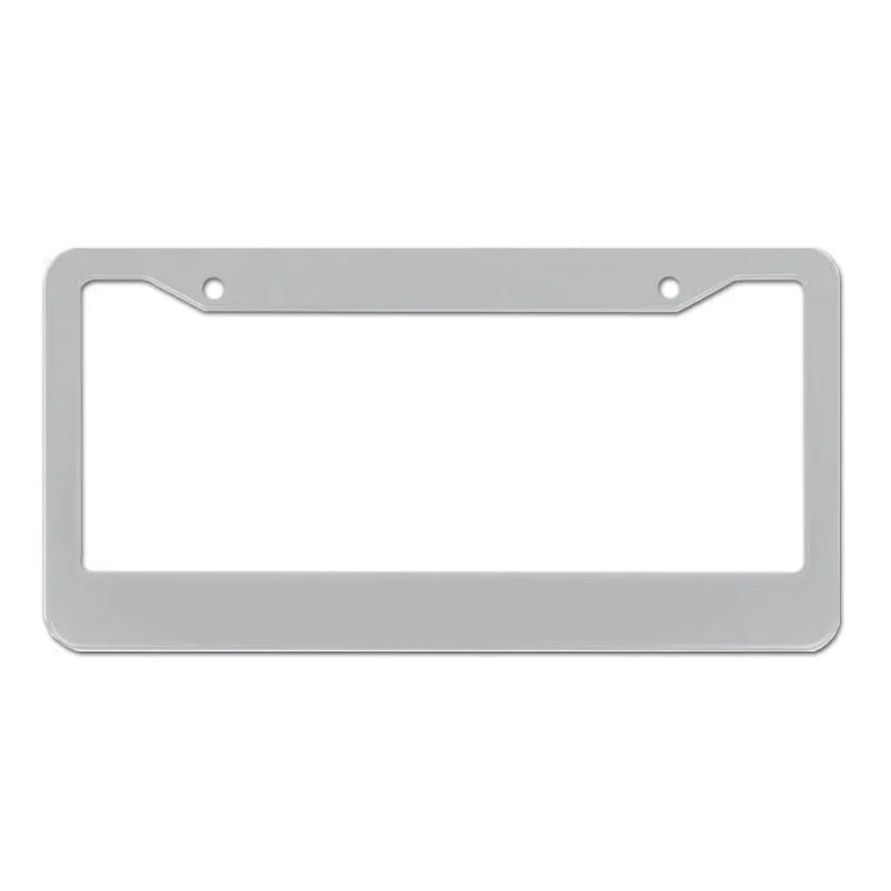 Aluminium alloy minimalist car licence plate frame in black with round hole pattern