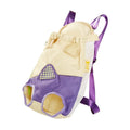Soft non-woven canvas pet backpack carrier for cats and small dogs in purple mist grape colour