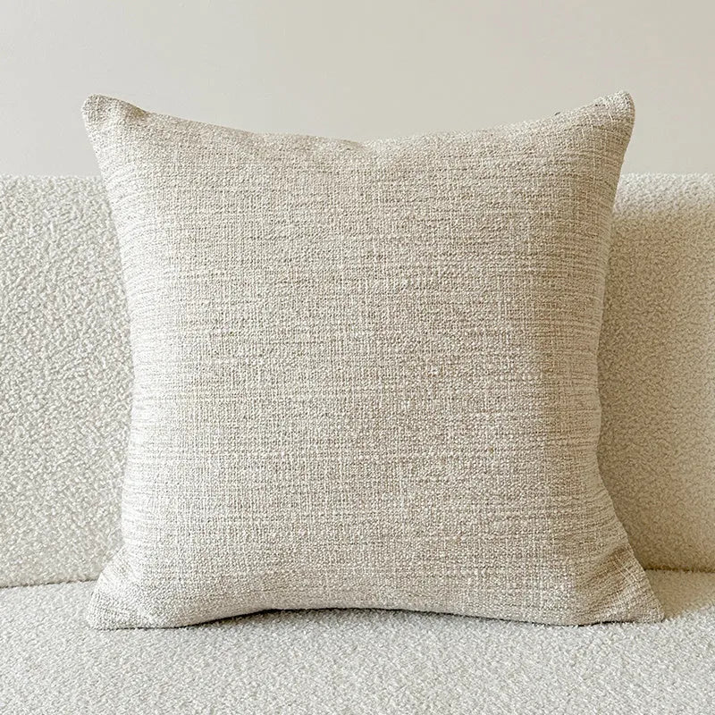 American-style yarn-dyed Jacquard cushion cover with paisley floral pattern in amber colour