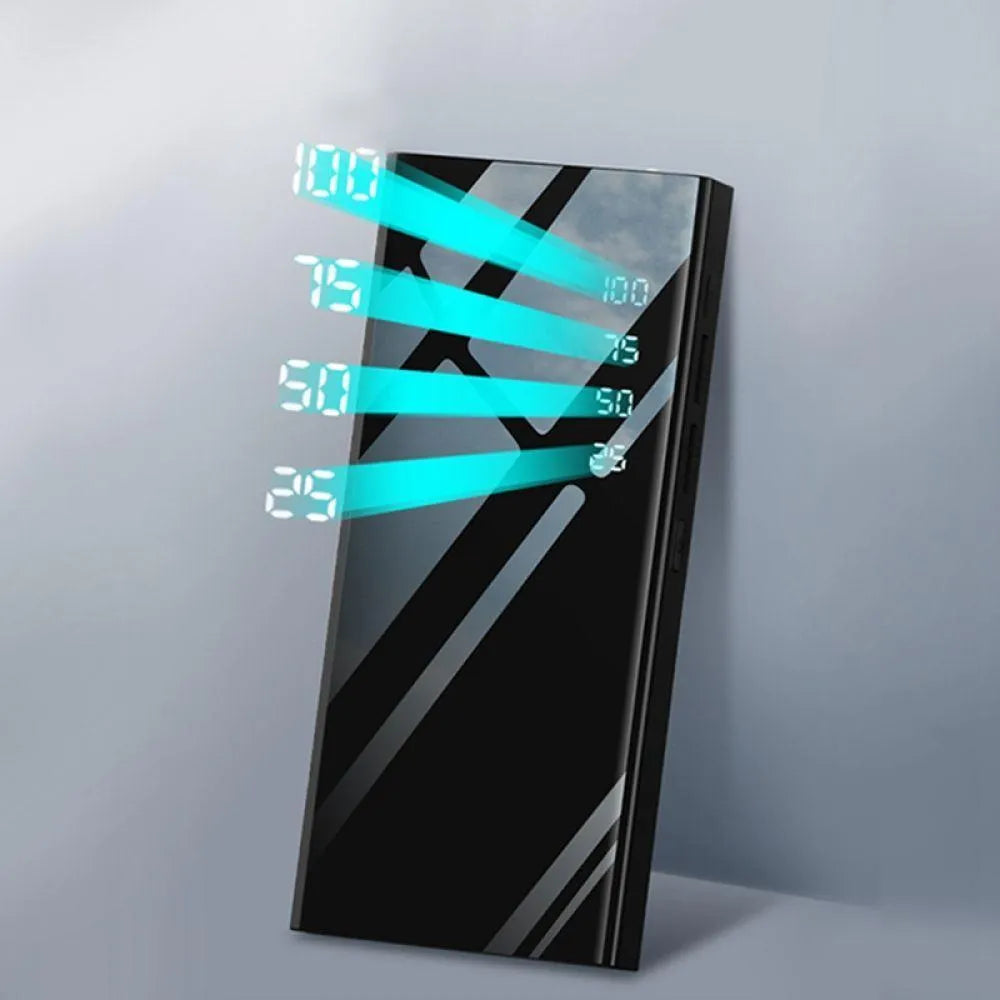 20000mAh portable power bank with LCD display showing battery percentage