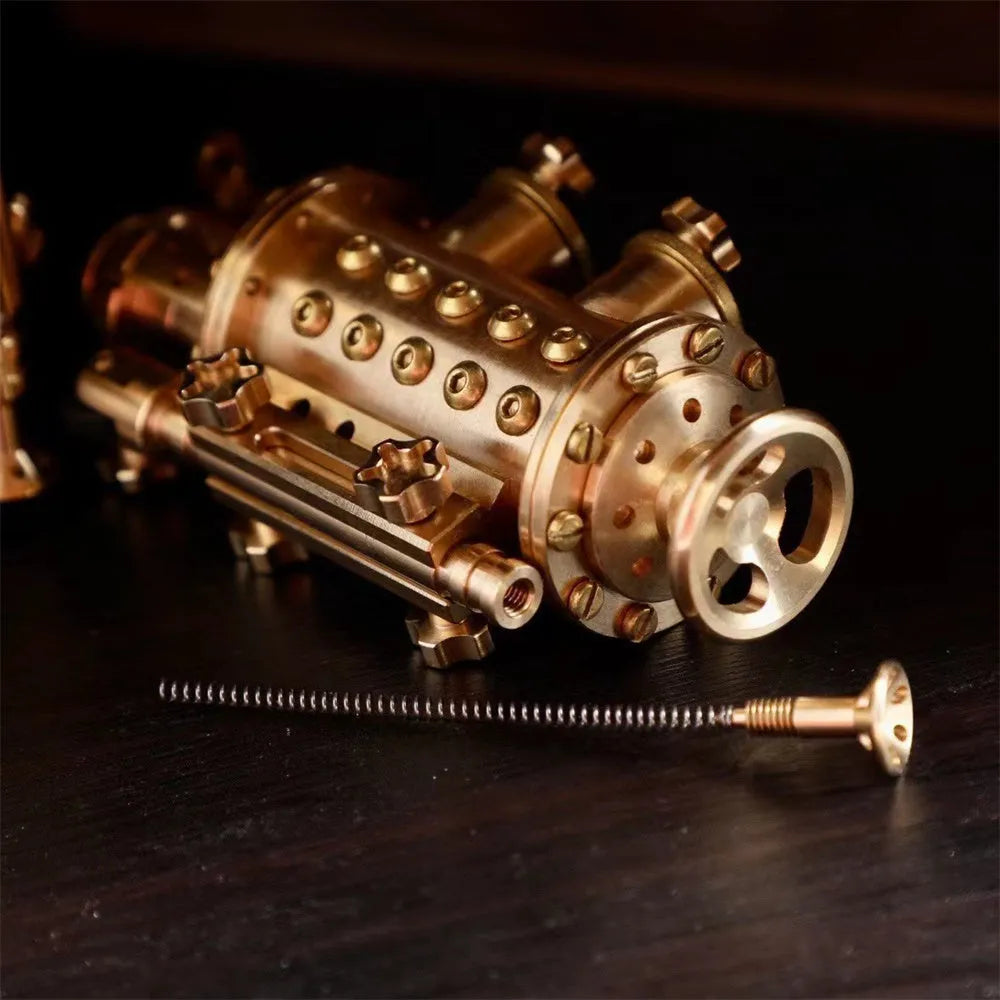 All copper handmade mechanical punk kerosene lighter in brass colour with shaft even style