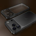 iPhone 17 series PC phone case with frosted electroplating finish in all-inclusive drop-resistant design