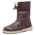 Women's winter snow boots with lace-up design, cotton lining, and non-slip rubber sole in a choice of colours