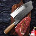 320mm stainless steel kitchen knife with 40cr13 blade and ice and fire forged construction