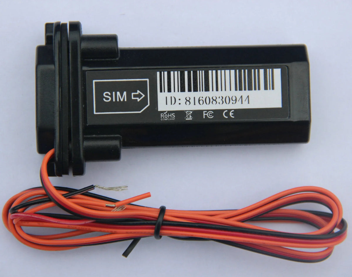 GPS Vehicle Tracker in Black with dimensions 90x52x20 mm, LED indicators and 3-proof design