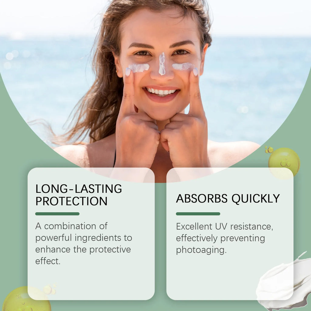 60g tube of summer sunscreen protective cream with UV filtering ingredients