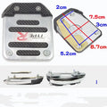 Metal motorcycle brake pedal skid plate shown in universal fit for foot pedal protection.