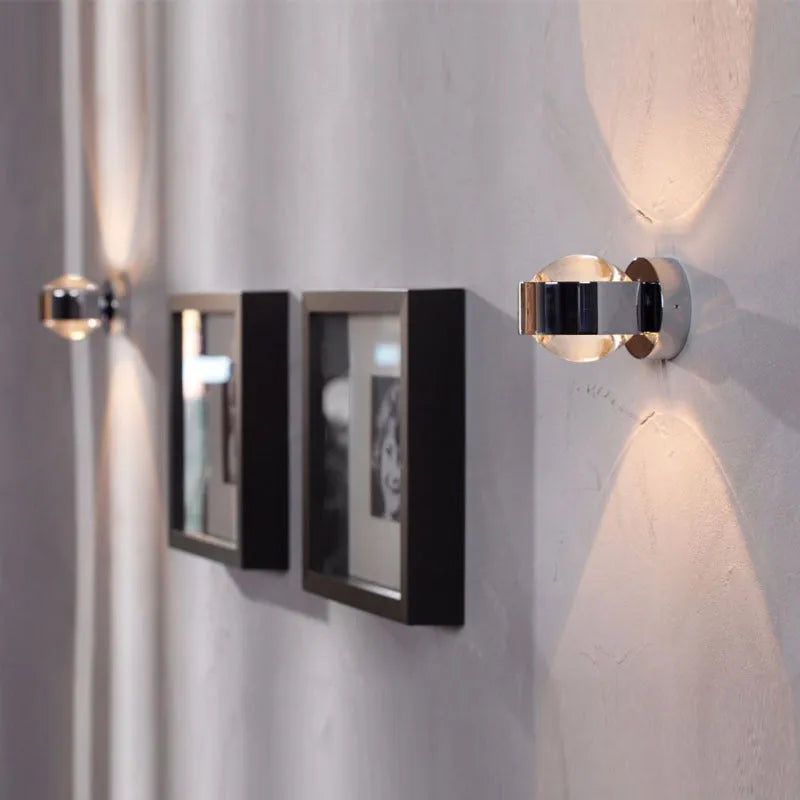 Modern small wall lamp in black finish for bedroom bedside or hallway